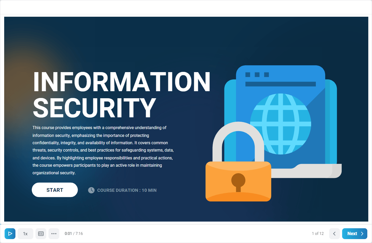 Information Security Awareness cybersecurity course graphic